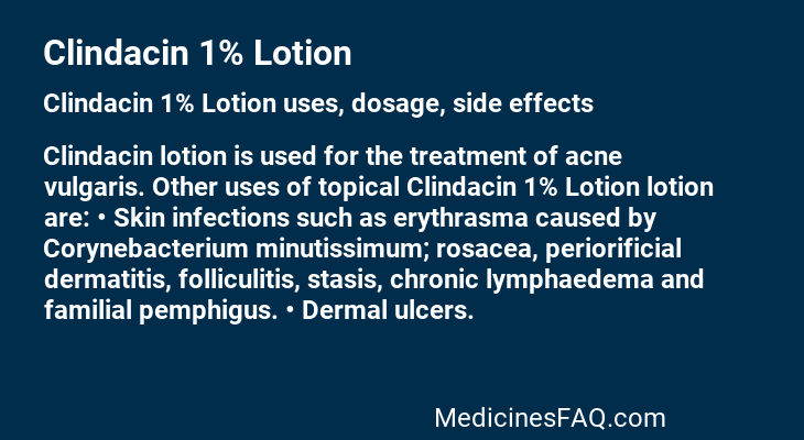 Clindacin 1% Lotion