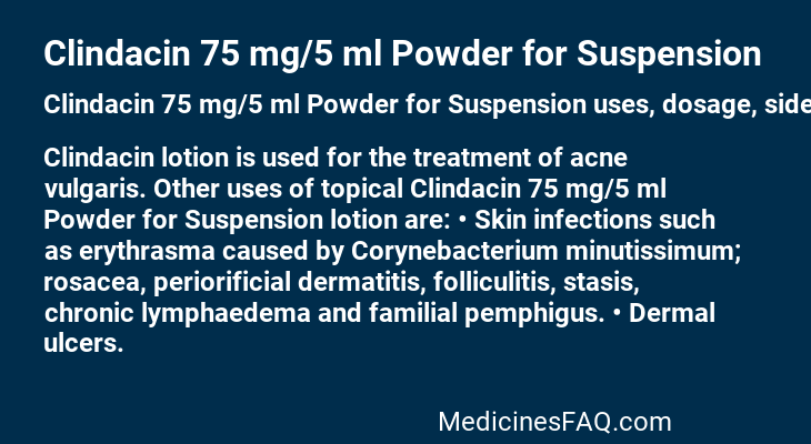 Clindacin 75 mg/5 ml Powder for Suspension