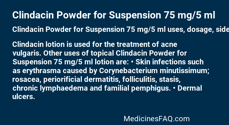 Clindacin Powder for Suspension 75 mg/5 ml