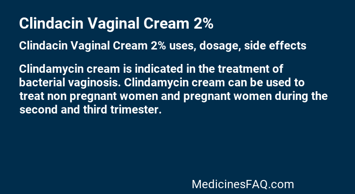 Clindacin Vaginal Cream 2%