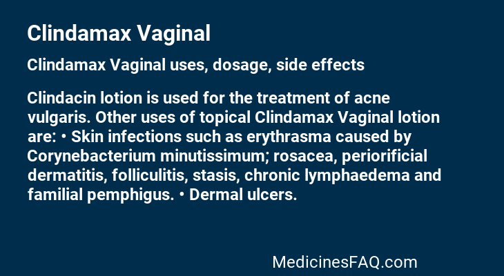 Clindamax Vaginal