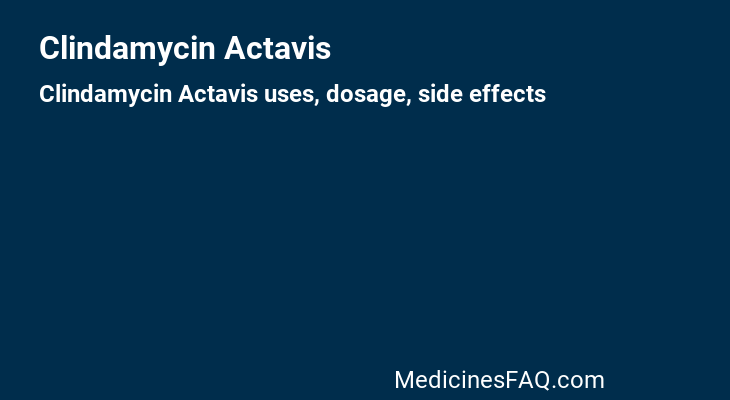Clindamycin Actavis