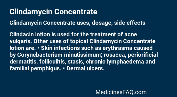 Clindamycin Concentrate