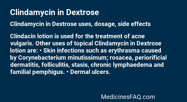 Clindamycin in Dextrose