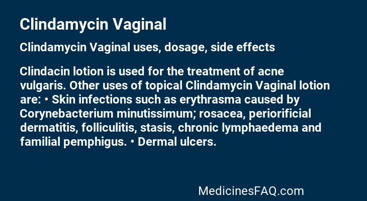 Clindamycin Vaginal