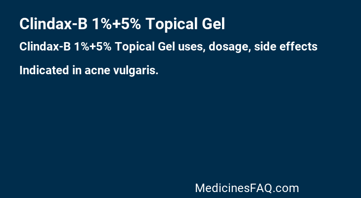 Clindax-B 1%+5% Topical Gel