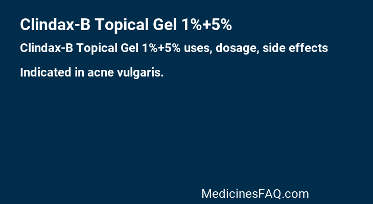 Clindax-B Topical Gel 1%+5%