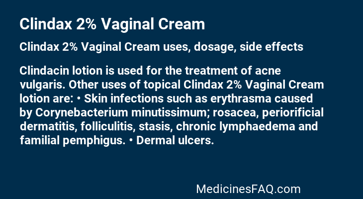 Clindax 2% Vaginal Cream