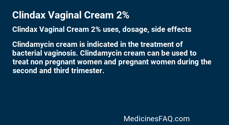 Clindax Vaginal Cream 2%