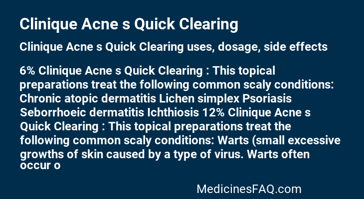 Clinique Acne s Quick Clearing
