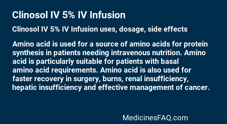 Clinosol IV 5% IV Infusion