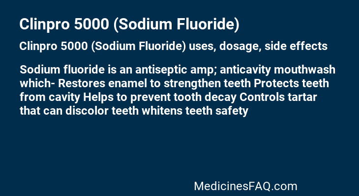 Clinpro 5000 (Sodium Fluoride)