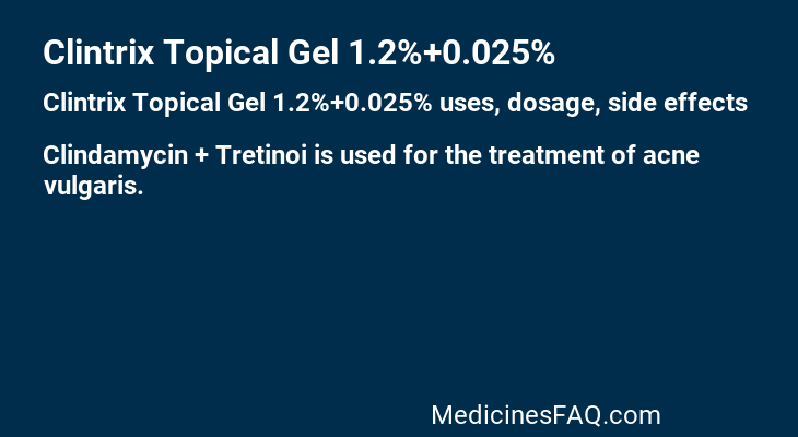 Clintrix Topical Gel 1.2%+0.025%