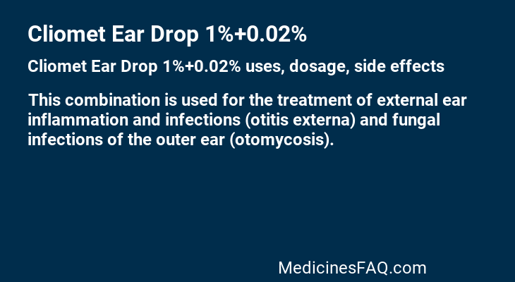 Cliomet Ear Drop 1%+0.02%