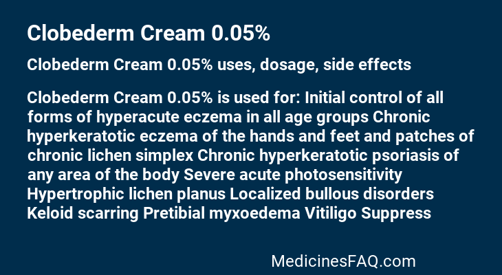 Clobederm Cream 0.05%