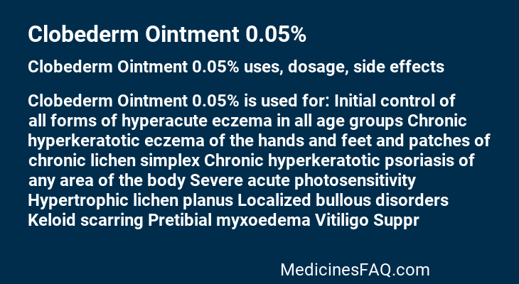 Clobederm Ointment 0.05%