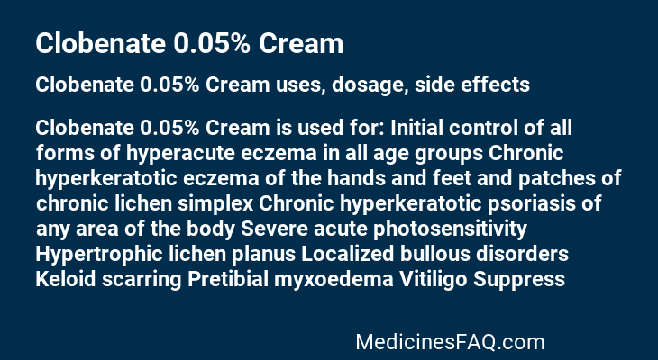 Clobenate 0.05% Cream