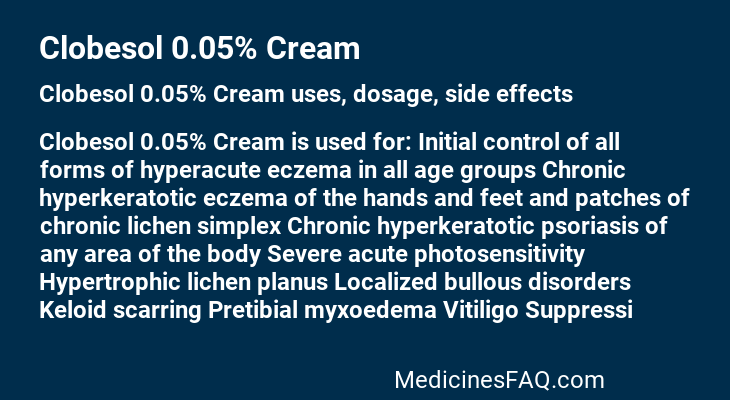 Clobesol 0.05% Cream