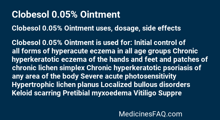 Clobesol 0.05% Ointment