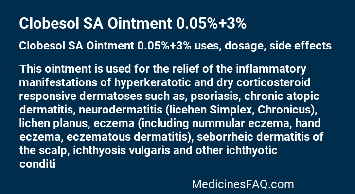 Clobesol SA Ointment 0.05%+3%