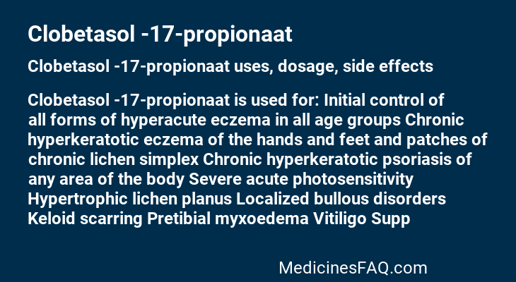 Clobetasol -17-propionaat
