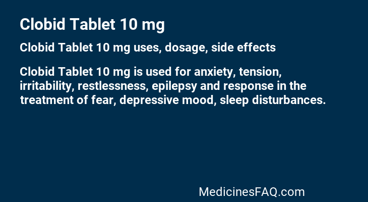 Clobid Tablet 10 mg