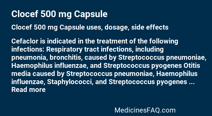 Clocef 500 mg Capsule