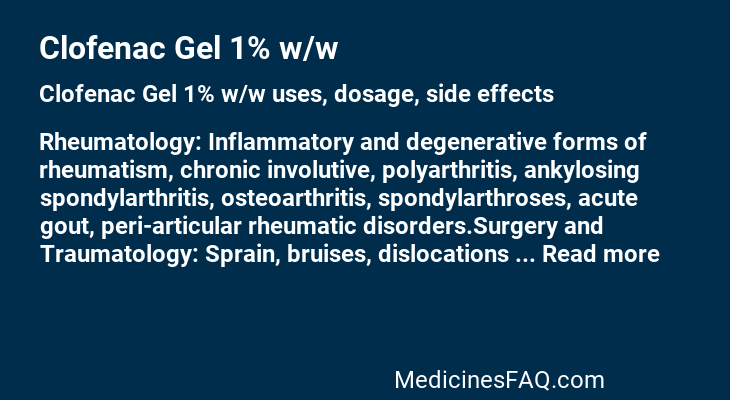 Clofenac Gel 1% w/w