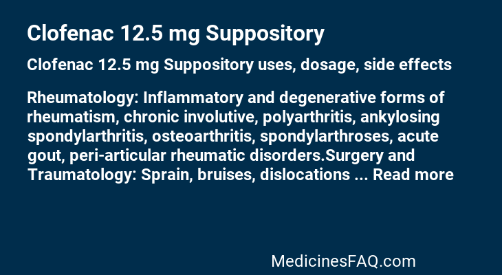 Clofenac 12.5 mg Suppository