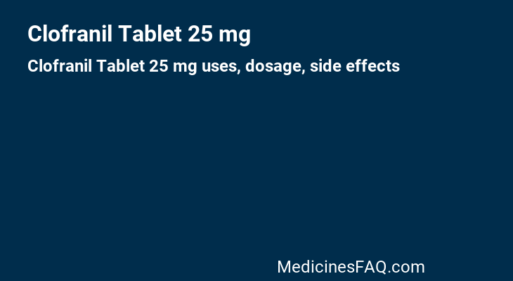 Clofranil Tablet 25 mg