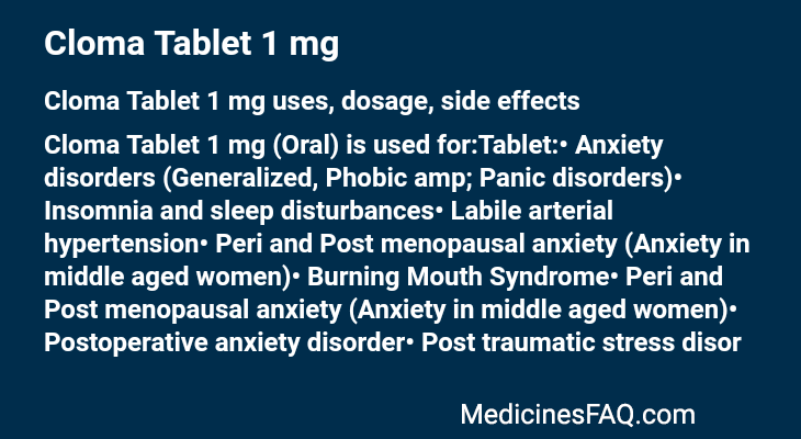 Cloma Tablet 1 mg