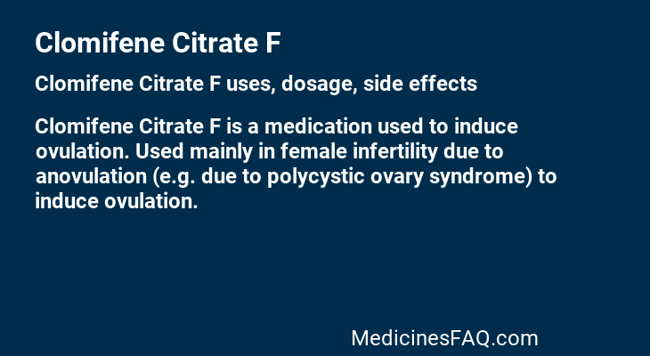 Clomifene Citrate F