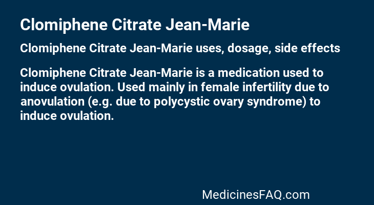 Clomiphene Citrate Jean-Marie