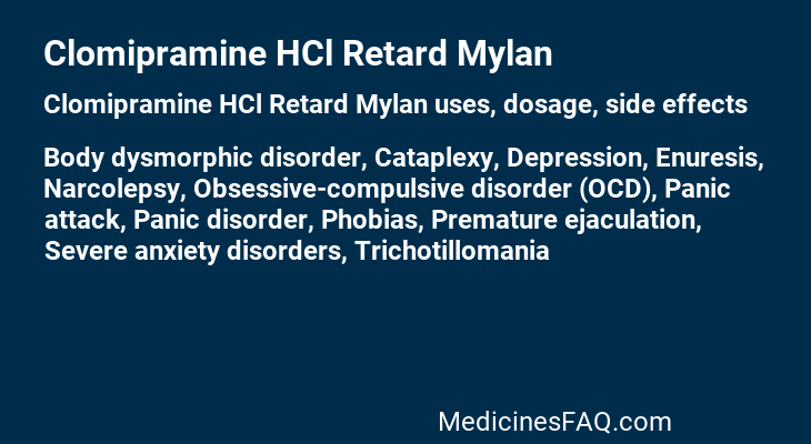 Clomipramine HCl Retard Mylan