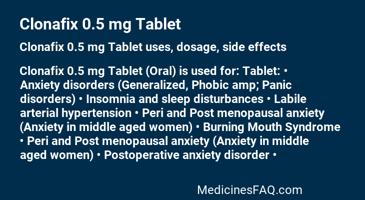 Clonafix 0.5 mg Tablet