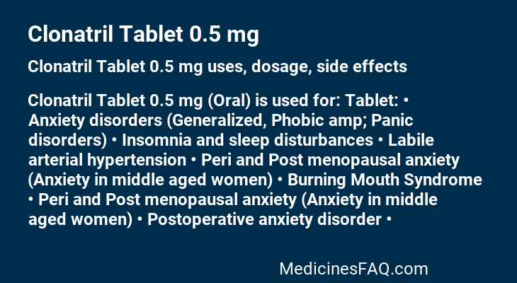 Clonatril Tablet 0.5 mg