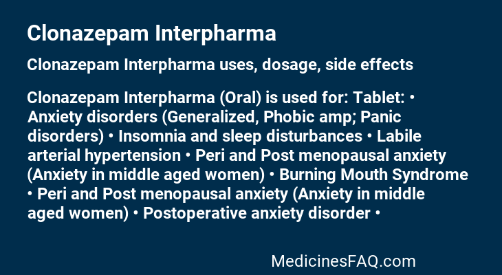 Clonazepam Interpharma