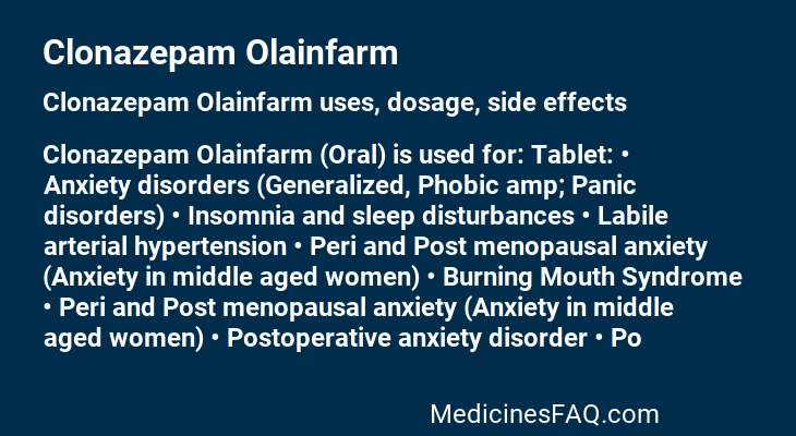 Clonazepam Olainfarm