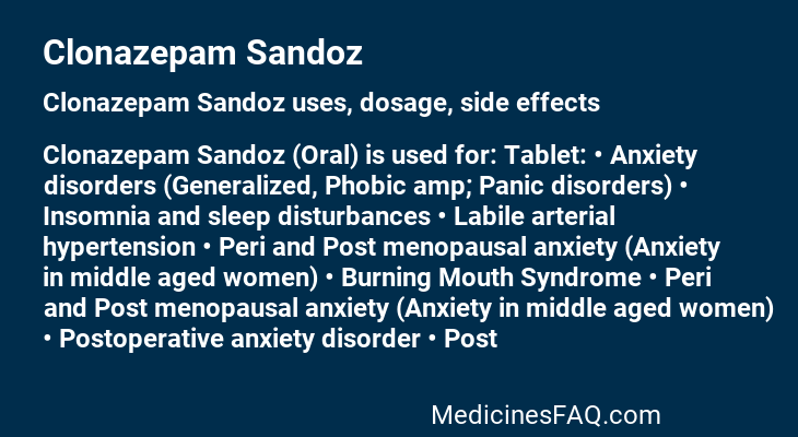 Clonazepam Sandoz