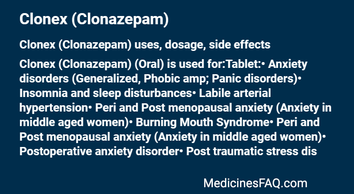Clonex (Clonazepam)