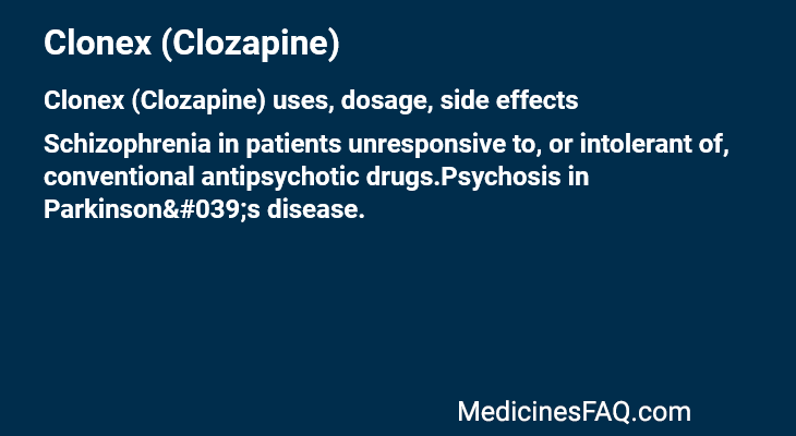 Clonex (Clozapine)