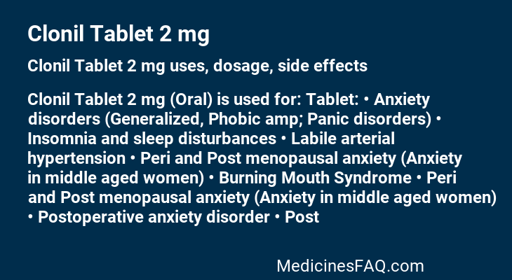 Clonil Tablet 2 mg