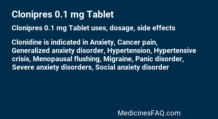 Clonipres 0.1 mg Tablet