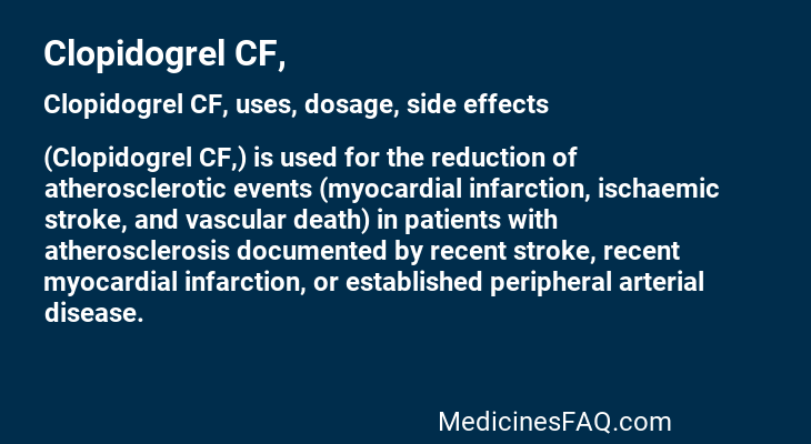 Clopidogrel CF,
