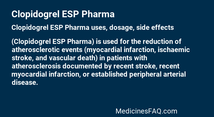 Clopidogrel ESP Pharma