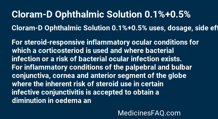 Cloram-D Ophthalmic Solution 0.1%+0.5%