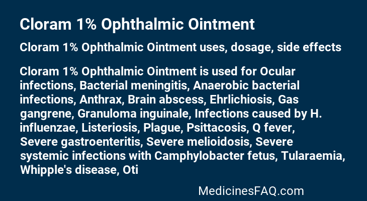 Cloram 1% Ophthalmic Ointment