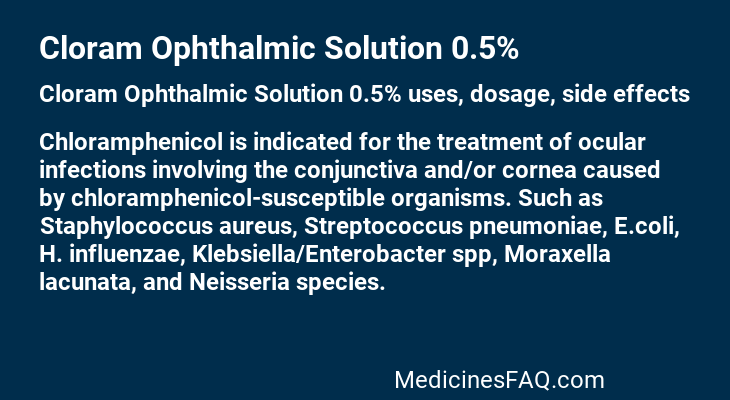 Cloram Ophthalmic Solution 0.5%