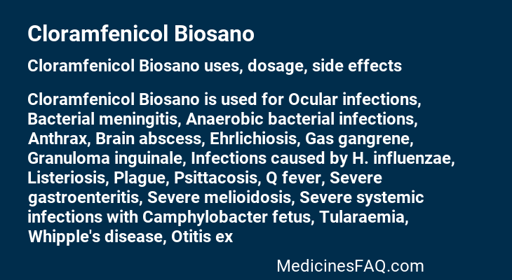 Cloramfenicol Biosano