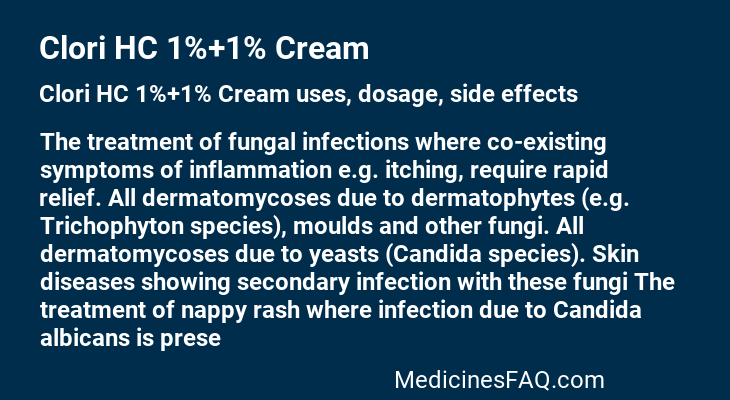 Clori HC 1%+1% Cream